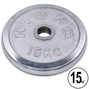 Блины (диски) хромированные HIGHQ SPORT TA-1457-15B 52мм 15кг хром