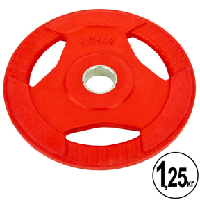 Блины (диски) обрезиненные Record PL26-1_25 30мм 1,25кг красный