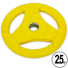 Блины (диски) обрезиненные Record PL26-2_5 30мм 2,5кг желтый