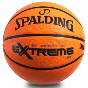 Мяч баскетбольный резиновый SPALDING EXTREME SOFT GRIP OUTDOOR 83191Z №7 оранжевый