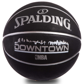 Мяч баскетбольный резиновый SPALDING DOWNTOWN OUTDOOR 83205Z №7 черный