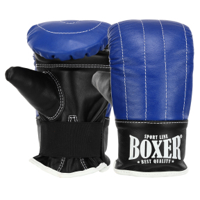 Снарядные перчатки-блинчики для бокса кожаные BOXER 2014 размер L цвета в ассортименте