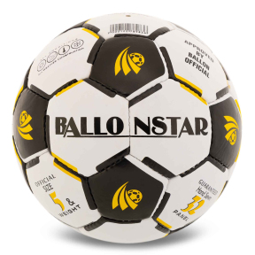 М'яч футбольний BALLONSTAR FB-5203 №5 PU білий-чорний