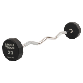 Штанга нерозбірна з фіксованою вагою вигнута PEV HAMMER STRENGHT TA-9978-30 30кг чорний