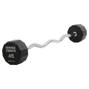 Штанга нерозбірна із фіксованою вагою вигнута PEV HAMMER STRENGHT TA-9978-45 45кг чорний