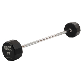 Штанга нерозбірна із фіксованою вагою пряма PEV HAMMER STRENGHT TA-9979-45 45кг чорний