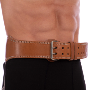 Пояс атлетический кожаный Zelart ZB-01016-4 ширина-10см размер-M-XXL коричневый