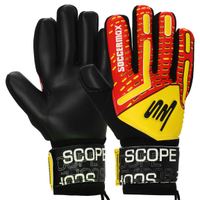 Перчатки вратарские профессиональные с защитой пальцев SOCCERMAX GK-4321 размер 7-11 цвета в ассортименте