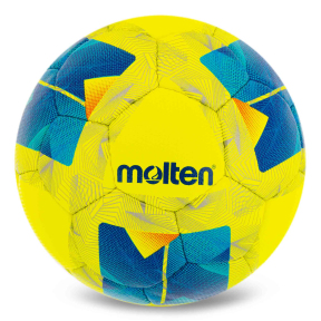 Мяч футбольный MOLTEN F4N2811-YB №4 PU желтый-синий Мяч футбольный MOLTEN F4N2811-YB №4 PU желтый-синий