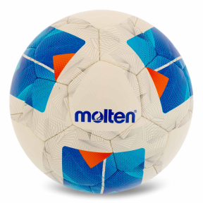 Мяч футбольный MOLTEN F5N1711 №5 PVC белый-синий Мяч футбольный MOLTEN F5N1711 №5 PVC белый-синий