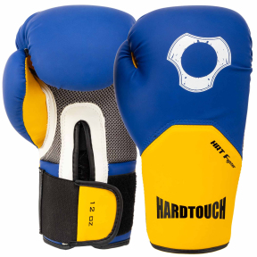 Рукавиці боксерські на липучці PU HARD TOUCH BO-5242 10-12унцій кольори в асортименті