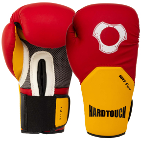 Рукавиці боксерські на липучці PU HARD TOUCH BO-5242 10-12унцій кольори в асортименті