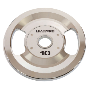 Блины диски стальные 2 Handle металлическая втулка LiveUp LP8338-10 ø51мм 10кг серый