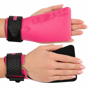 Накладки для подтягивания и тяги LIFTING GRIPS LiveUp LP8758 2шт S-L розовый-черный