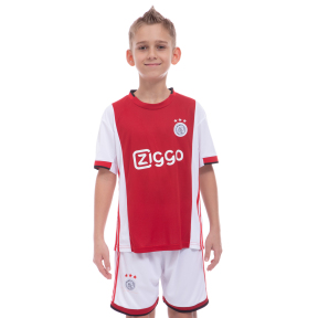 Форма футбольная детская с символикой футбольного клуба AJAX домашняя 2020 SP-Planeta CO-0980 6-14 лет красный-белый