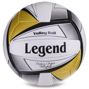 М'яч волейбольний LEGEND LG0160 №5 PU білий-чорний-золото