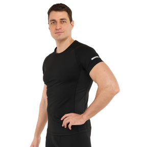 Футболка компресійна з коротким рукавом чоловіча LIDONG LD-1116 M-3XL чорний