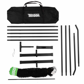 Сетка для пиклбола мобильная портативная разборная с металлическим каркасом TELOON TL-3306 6,7х0,92м черный