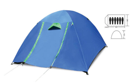 Палатка кемпинговая шестиместная с тентом и коридором SP-Sport SY-017 цвета в ассортименте