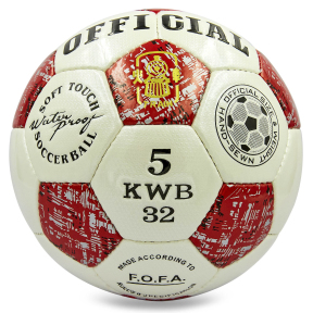 Мяч футбольный OFFICIAL BALLONSTAR FB-0172-3 №5 PU красный