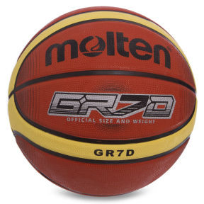 М'яч баскетбольний гумовий MOLTEN BGRX7D-T1 №7 помаранчевий