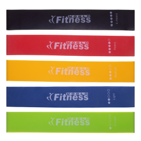 Набір резинок для вправ стрічки опору LOOP BANDS World Fitness FI-2184 5шт кольори в асортименті