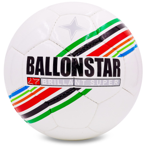 М'яч футбольний BALLONSTAR BRILLANT SUPER FB-5415-1 №5 PU різнокольоровий