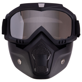 Защитная маска-трансформер очки пол-лица SP-Sport MT-009-BKS черный