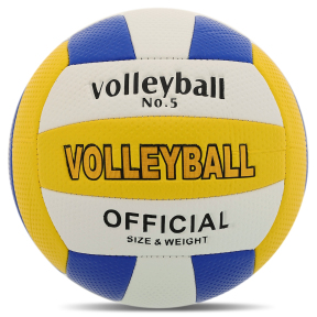 М'яч волейбольний SP-Sport VOLLEYBALL VB-1260 №5 PVC білий-жовтий-синій