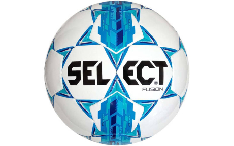 Мяч футбольный SELECT FUSION №5 белый-голубой