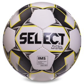 Мяч для футзала SELECT FUTSAL MASTER IMS Z-MASTER-WBK №4 белый-черный-желтый