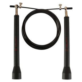 Скакалка скоростная Кроссфит с шарнирным подшипником и стальным тросом Zelart FI-4862 3м черный