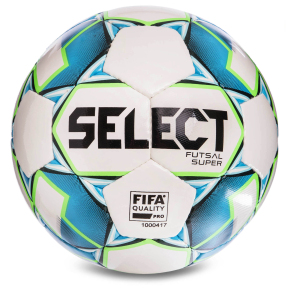 Мяч для футзала SELECT FUTSAL SUPER FIFA Z-SUPER-FIFA-WG №4 белый-зеленый-синий