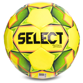 Мяч для футзала SELECT FUTSAL ATTACK Z-ATTACK-Y №4 желтый-зеленый-оранжевый