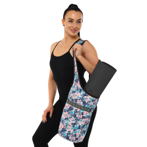 Сумка для йоги через плечо KINDFOLK Yoga bag SP-Sport FI-8364-2 рожевий-блакитний