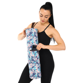 Сумка-чохол для йога килимка KINDFOLK Yoga bag SP-Sport FI-8365-2 рожевий-блакитний