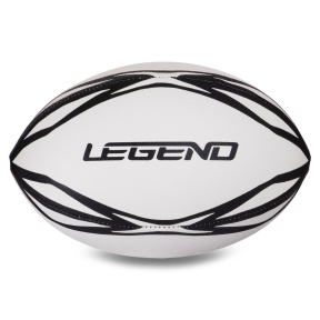 Мяч для регби резиновый LEGEND R-3298 №4 белый-черный