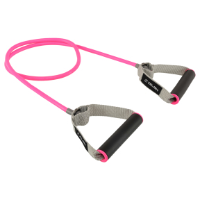 Еспандер трубчастий для фітнесу з ручками 120см Zelart FI-7691-1 рожевий
