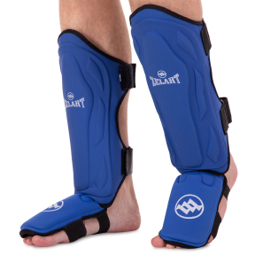 Захист гомілки та стопи для єдиноборств Zelart ZB-4214 S-XL синій