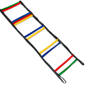 Координационная лестница дорожка с барьерами мягкая SP-Sport FB-0503-6 6м разноцветный