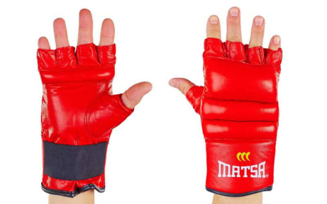 Перчатки для смешанных единоборств MATSA ME-0158 M-XL цвета в ассортименте