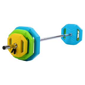 Штанга для фітнесу (фітнес памп) LiveUp LP8035-20 довжина-1,4м 28мм 20кг різнокольоровий