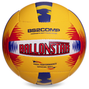 М'яч волейбольний BALLONSTAR LG2358 №5 PU жовтий-червоний-синій
