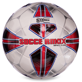 Мяч футбольный SOCCERMAX IMS FB-0005 №5 PU белый-красный