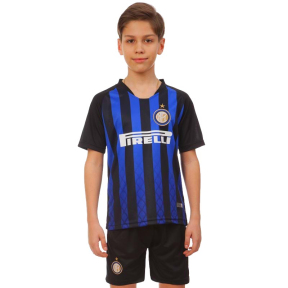 Форма футбольна дитяча з символікою футбольного клубу INTER MILAN домашня 2019 SP-Planeta CO-8037 6-14 років синій-чорний