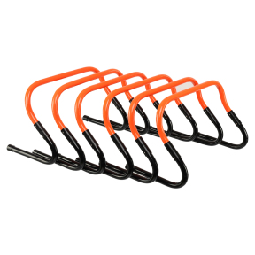 Набор барьеров тренировочных регулируемых универсальных Record FI-7696 6шт черный-оранжевый