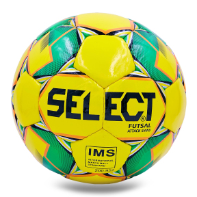 М'яч для футзалу SELECT ATTACK SHINY ST-8154 №4 жовтий-зелений