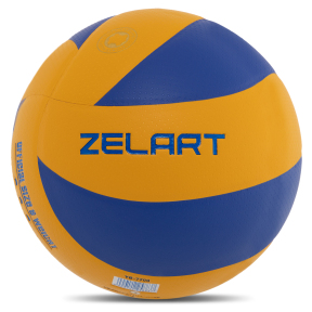 Мяч волейбольный ZELART VB-7700 №5 PU желтый-синий