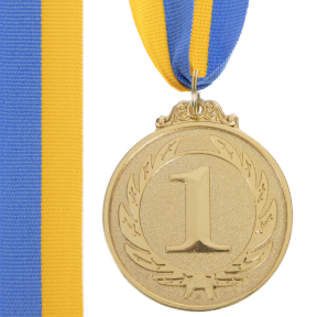 Медаль спортивна зі стрічкою FAME SP-Sport C-3164 золото, срібло, бронза