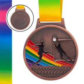 Медаль спортивная с лентой цветная SP-Sport Футбол C-0342 золото, серебро, бронза